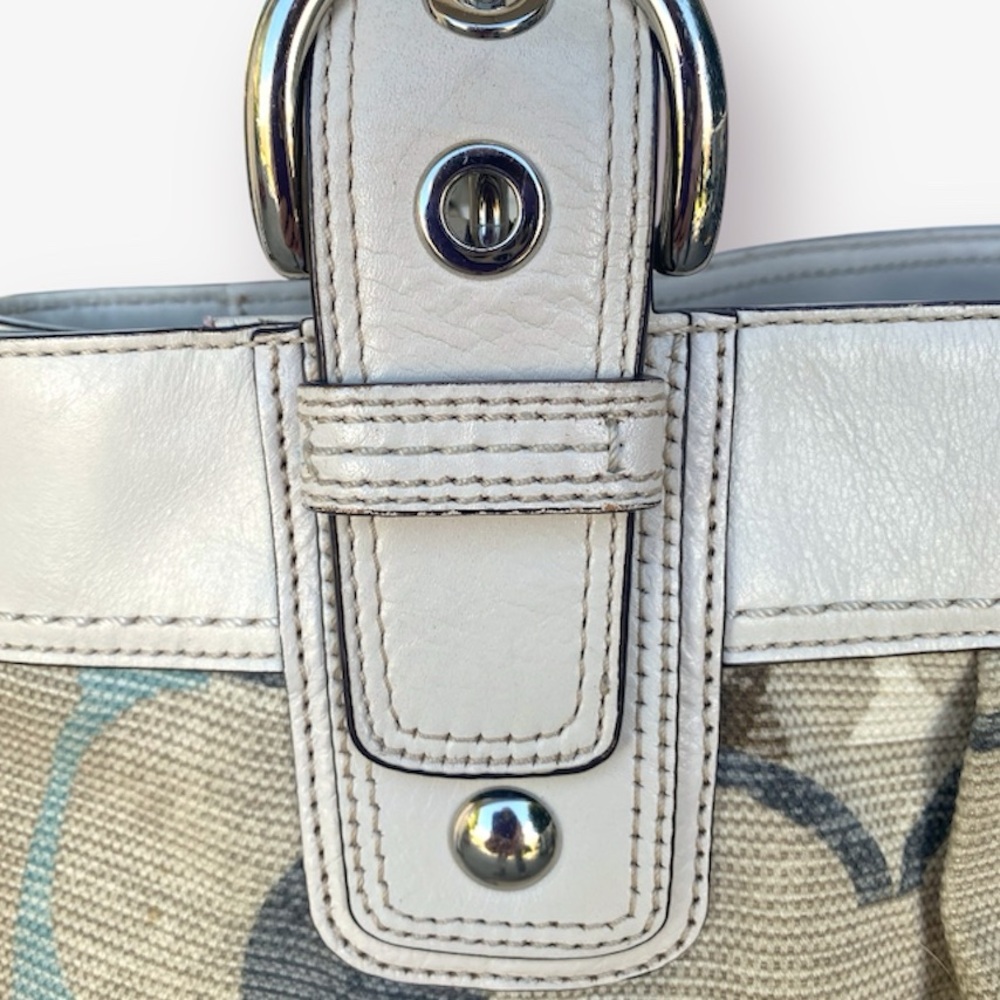 Coach Soho Optic Art Pleated Linen Tote - Picture 5 of 13